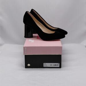 Kate Spade Pumps Womens 6.5 Black Velvet Crystal Heel Party Dress Shoes Wedding
